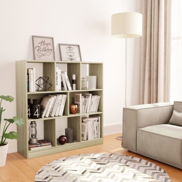 vidaXL Βιβλιοθήκη Χρώμα Sonoma Δρυς 97,5x29,5x100cm από Επεξ. Ξύλο 1 τεμ.