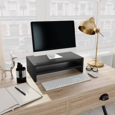 vidaXL Βάση Οθόνης Μαύρη 42x24x13cm από Επεξ. Ξύλο