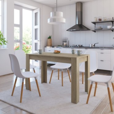 vidaXL Τραπεζαρία Sonoma Δρυς 120x60x76cm από Επεξ. Ξύλο 1 τεμ.