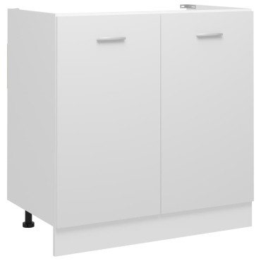 vidaXL Ντουλάπι Νεροχύτη Lyon Λευκό 80x46x81,5cm Επεξ. Ξύλο 1 τεμ.