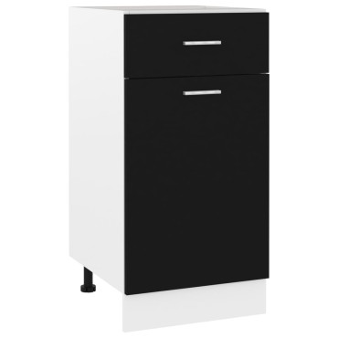 vidaXL Ντουλάπι με Συρτάρι Lyon Μαύρο 40x46x81,5cm Επεξ. Ξύλο 1 τεμ.
