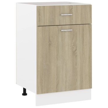 vidaXL Ντουλάπι με Συρτάρι Lyon Sonoma Δρυς 50x46x81,5cm Επεξ. Ξύλο 1 τεμ.