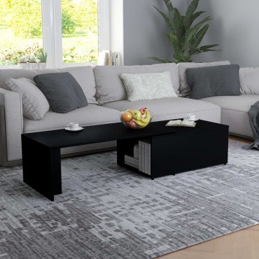 vidaXL Τραπεζάκι Σαλονιού Μαύρο 150x50x35cm από Επεξ. Ξύλο 1 τεμ.
