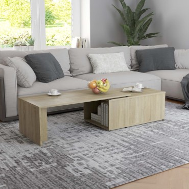 vidaXL Τραπεζάκι Σαλονιού Sonoma Δρυς 150x50x35cm από Επεξ. Ξύλο 1 τεμ.