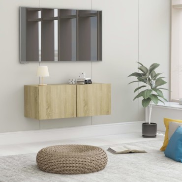 vidaXL Έπιπλο Τηλεόρασης Sonoma Δρυς 80x30x30cm από Επεξ. Ξύλο