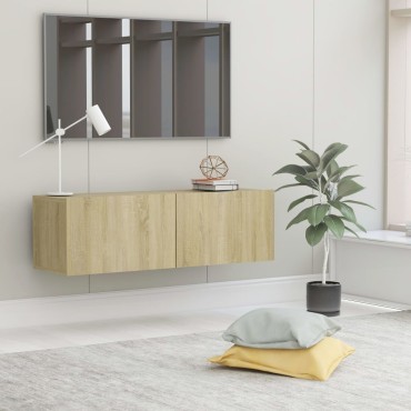 vidaXL Έπιπλο Τηλεόρασης Sonoma Δρυς 100x30x30cm από Επεξ. Ξύλο