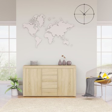 vidaXL Μπουφές Sonoma Δρυς 120x36x69cm από Επεξ. Ξύλο 1 τεμ.