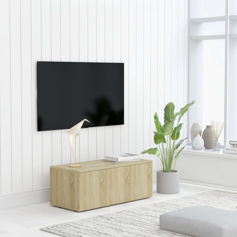 vidaXL Έπιπλο Τηλεόρασης Sonoma Δρυς 80x34x30cm από Επεξ. Ξύλο