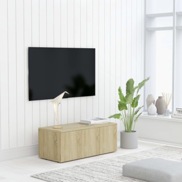 vidaXL Έπιπλο Τηλεόρασης Sonoma Δρυς 80x34x30cm από Επεξ. Ξύλο