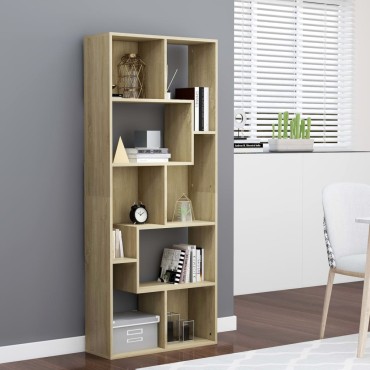 vidaXL Βιβλιοθήκη Χρώμα Sonoma Δρυς 67x24x161cm από Επεξ. Ξύλο 1 τεμ.