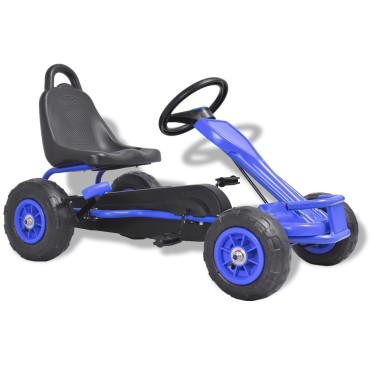 vidaXL Go Kart με Πετάλια και Λάστιχα Πεπιεσμένου Αέρα Μπλε