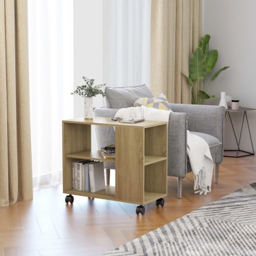 vidaXL Τραπέζι Βοηθητικό Sonoma Δρυς 70x35x55cm Επεξεργασμένο Ξύλο 1 τεμ.
