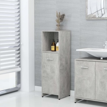 vidaXL Στήλη Μπάνιου Γκρι Σκυροδέματος 30x30x95cm Επεξεργασμένο Ξύλο 1 τεμ.
