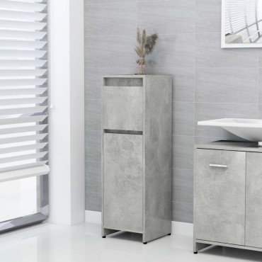 vidaXL Στήλη Μπάνιου Γκρι του Σκυροδέματος 30x30x95cm Επεξ. Ξύλο 1 τεμ.