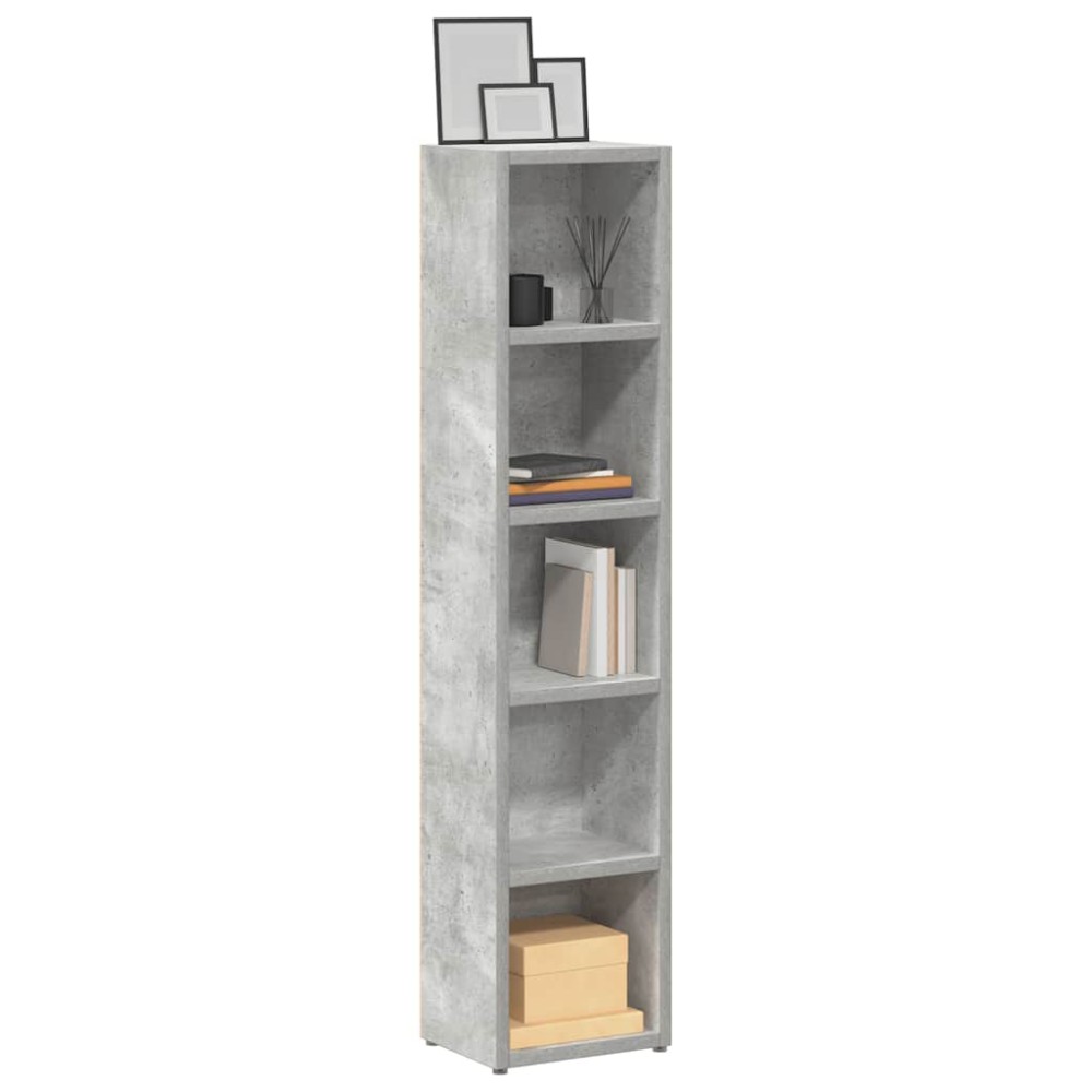 vidaXL Έπιπλα CD 2 τεμ. Γκρι Σκυροδέματος 21x16x93,5cm Μοριοσανίδα