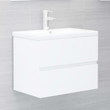vidaXL Ντουλάπι Νιπτήρα Λευκό 60x38,5x45cm από Επεξεργασμένο Ξύλο 1 τεμ.