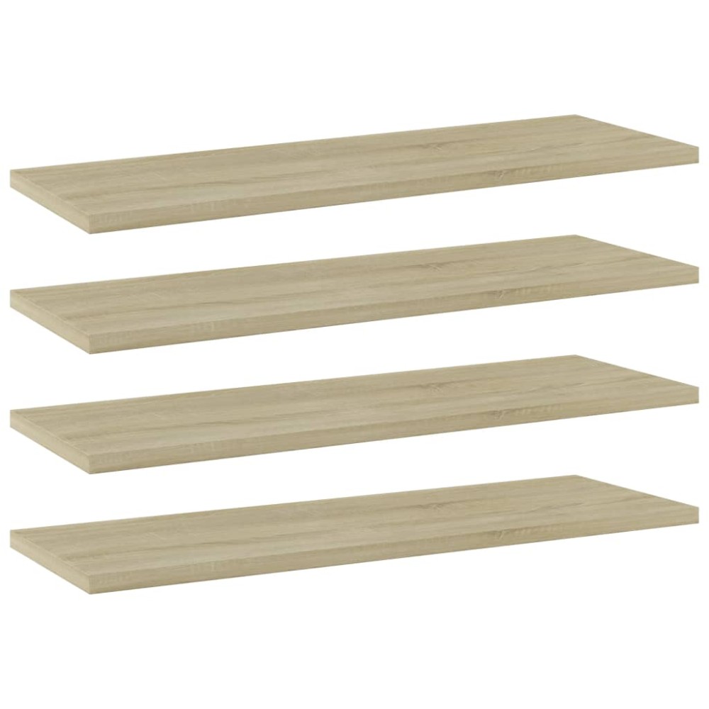 vidaXL Ράφια Βιβλιοθήκης 4 τεμ. Sonoma Δρυς 60x20x1,5cm Μοριοσανίδα