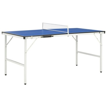 vidaXL Τραπέζι Ping Pong με Φιλέ Μπλε 152 x 76 x 66 εκ.