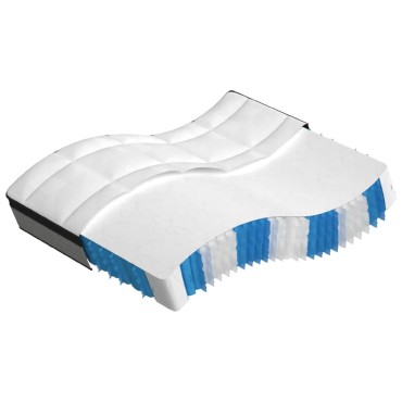 vidaXL Στρώμα με Pocket Springs Μεσαία Plus Σκληρότητα 160x200cm 1 τεμ. - Διπλό