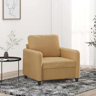 vidaXL Πολυθρόνα Καφέ Βελούδινη 78x77x80cm 1 τεμ. Γωνιακός