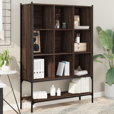 vidaXL Βιβλιοθήκη Καφέ Δρυς 102x30x141,5cm από Επεξεργασμένο Ξύλο 1 τεμ.