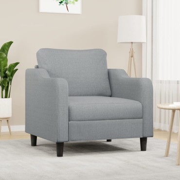 vidaXL Πολυθρόνα Ανοιχτό Γκρι Υφασμάτινη 78x77x80cm 1 τεμ. Γωνιακός