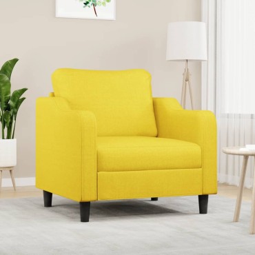 vidaXL Πολυθρόνα Ανοιχτό Κίτρινη Υφασμάτινη 78x77x80cm 1 τεμ. Γωνιακός