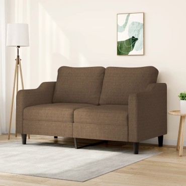 vidaXL Καναπές Διθέσιος Καφέ Υφασμάτινος 158x77x80cm 1 τεμ.