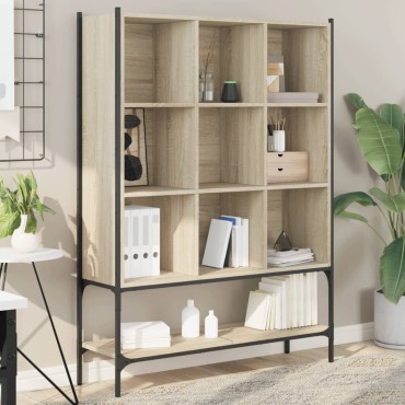 vidaXL Βιβλιοθήκη Sonoma Δρυς 102x30x141,5cm από Επεξεργασμένο Ξύλο 1 τεμ.
