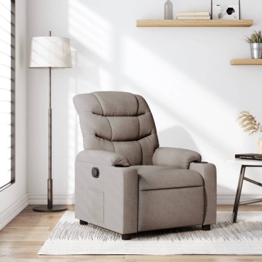 vidaXL Πολυθρόνα Ανακλινόμενη Taupe Υφασμάτινη 75,5x93x99,5cm 1 τεμ.