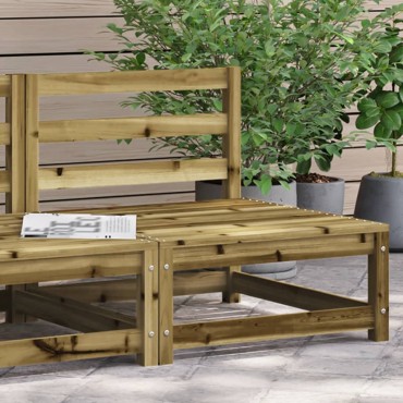 vidaXL Καναπέδες Κήπου Χωρίς Μπράτσα 70x70x67cm Επεξ. Πεύκου