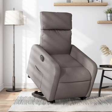 vidaXL Πολυθρόνα Ηλεκτρική Ανακλ.Taupe Υφασμάτινη 66x89,5x95,5cm 1 τεμ.