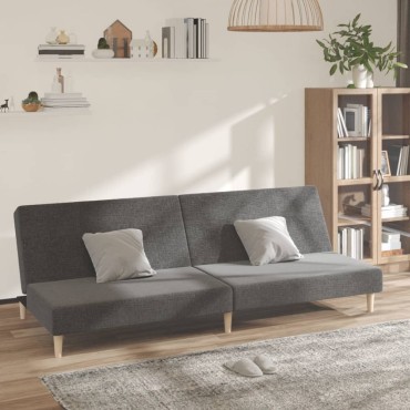 vidaXL Καναπές Κρεβάτι Διθέσιος Ανοιχτό Γκρι Υφασμάτινος 200x84,5x69cm 1 τεμ.