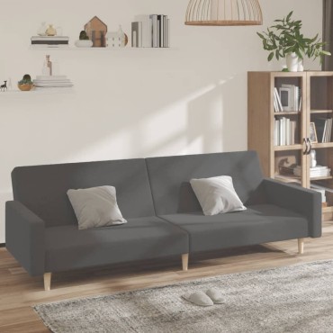 vidaXL Καναπές Κρεβάτι Διθέσιος Ανοιχτό Γκρι Υφασμάτινος 220x84,5x69cm 1 τεμ.