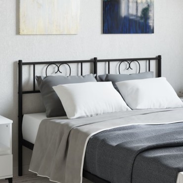 vidaXL Κεφαλάρι Μαύρο Μεταλλικό 166x3x90cm 1 τεμ.