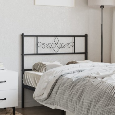 vidaXL Κεφαλάρι Μαύρο Μεταλλικό 85x3x90cm 1 τεμ.