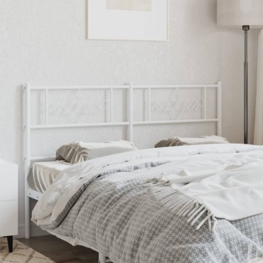 vidaXL Κεφαλάρι Λευκό Μεταλλικό 166x3x90cm 1 τεμ.