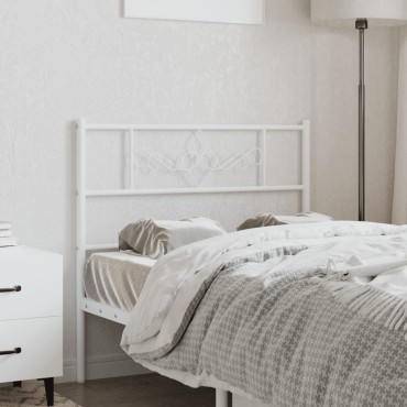 vidaXL Κεφαλάρι Λευκό Μεταλλικό 80x3x90cm 1 τεμ.