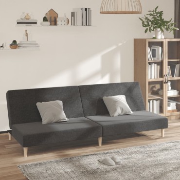 vidaXL Καναπές Κρεβάτι Διθέσιος Σκούρο Γκρι Υφασμάτινος 200x84,5x69cm 1 τεμ.