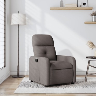 vidaXL Πολυθρόνα Ανακλινόμενη Taupe Υφασμάτινη 66x89x96cm 1 τεμ.