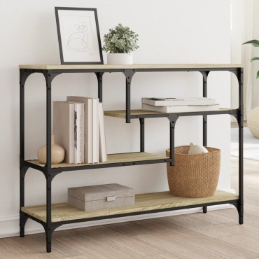 vidaXL Τραπέζι Κονσόλα Sonoma Δρυς 100x30x75cm Επεξεργασμένο Ξύλο 1 τεμ.