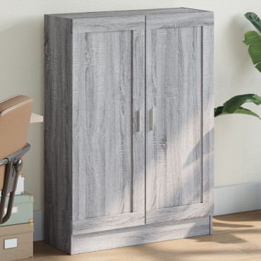 vidaXL Βιβλιοθήκη Γκρι Sonoma 82,5x30,5x115cm Επεξεργασμένο Ξύλο 1 τεμ.