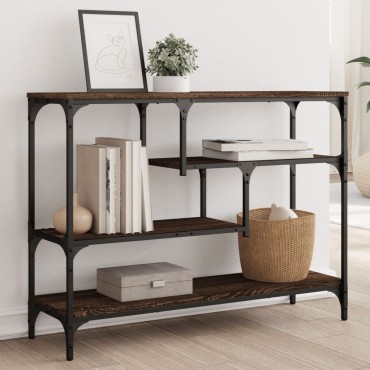 vidaXL Τραπέζι Κονσόλα Καφέ Δρυς 100x30x75cm Επεξεργασμένο Ξύλο 1 τεμ.