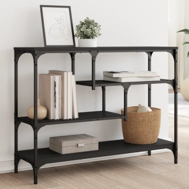 vidaXL Τραπέζι Κονσόλα Μαύρο 100x30x75cm από Επεξεργ. Ξύλο 1 τεμ.