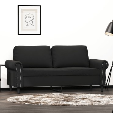 vidaXL Καναπές Διθέσιος Μαύρος Βελούδινος 172x77x80cm 1 τεμ.