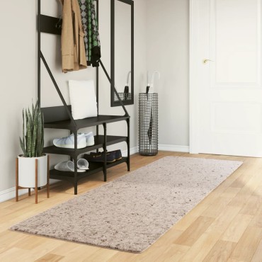 vidaXL Χαλί Shaggy PAMPLONA με Ψηλό Πέλος Μοντέρνο Μπεζ 80x250cm