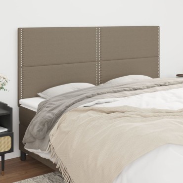 vidaXL Κεφαλάρια Κρεβατιού 4 τεμ. Taupe 90x5x78/88cm Υφασμάτινο