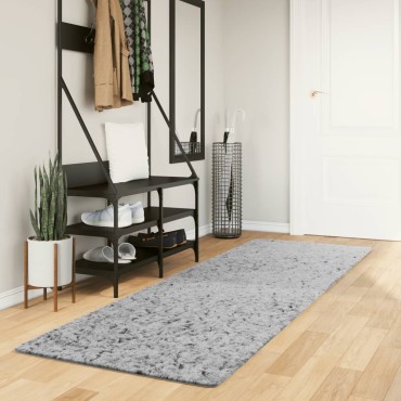 vidaXL Χαλί Shaggy PAMPLONA με Ψηλό Πέλος Μοντέρνο Γκρι 80x250cm