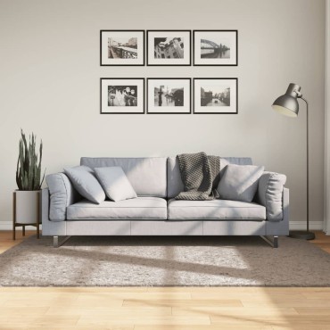 vidaXL Χαλί Shaggy PAMPLONA με Ψηλό Πέλος Μοντέρνο Μπεζ 140x200cm
