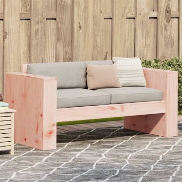vidaXL Καναπές Κήπου Διθέσιος 134x60x62cm Μασίφ Ξύλο Ψευδοτσούγκας